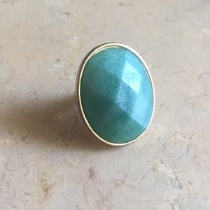 Sea blue green cocktail ring